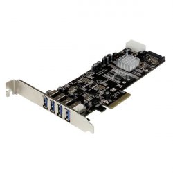 StarTech.com 4 Port PCI Express (PCIe) SuperSpeed USB 3.0 Card Adapter w/ 2 Dedicated 5Gbps Channels - UASP - SATA / LP4