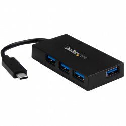 StarTech.com Concentrateur USB-C 4 Ports USB-A (USB 3.0 SuperSpeed 5Gbps) - Concentrateur de Charge Portable USB-C vers 