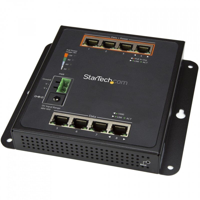 8-PORT (4X POE +) GBE SWITCH L2 MANAGED SWITCH - WALL MOUNT