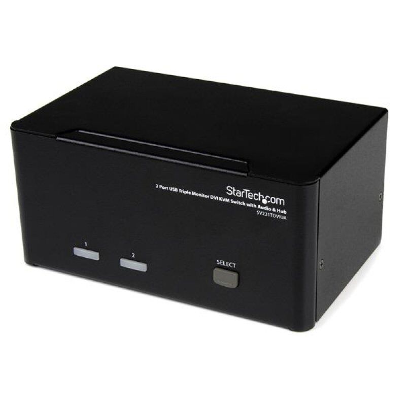 2 Port Triple Monitor DVI USB KVM Switch