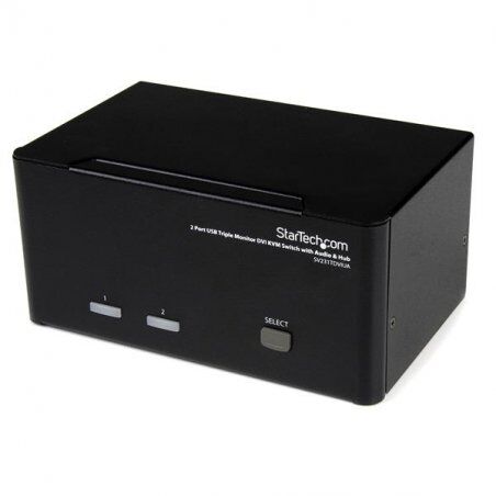 2 Port Triple Monitor DVI USB KVM Switch