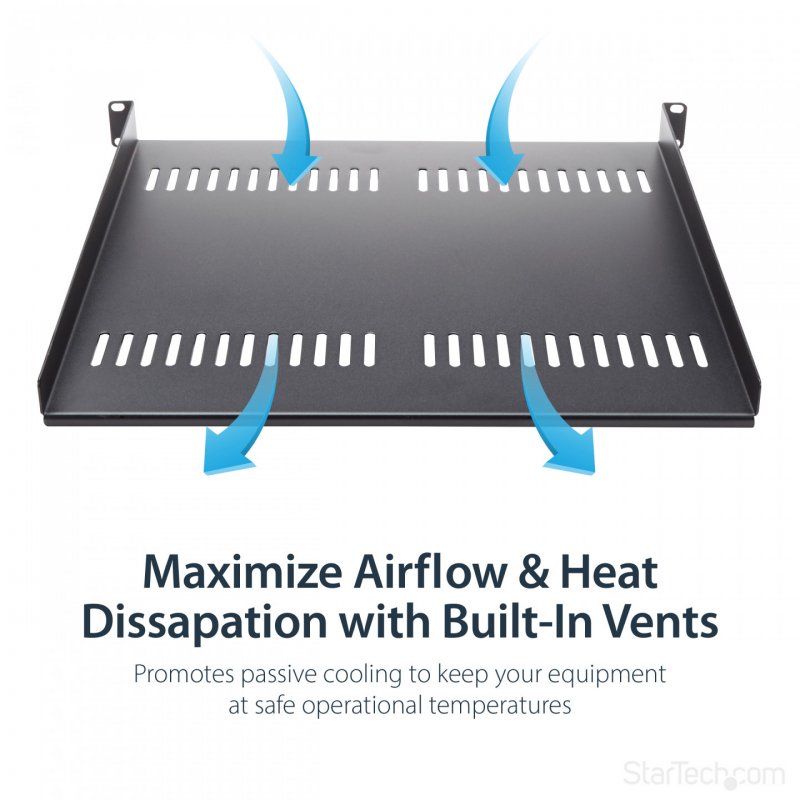 StarTech.com Étagère ventilée 1U pour rack serveur - Profondeur de 400 mm