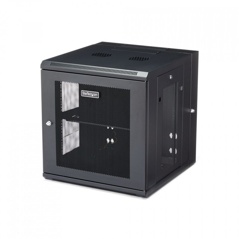 StarTech.com 12U 19" Wall Mount Network Cabinet - 20" Deep 4 Post Hinged Locking IT Computer Equipment Enclosure w/Shelf