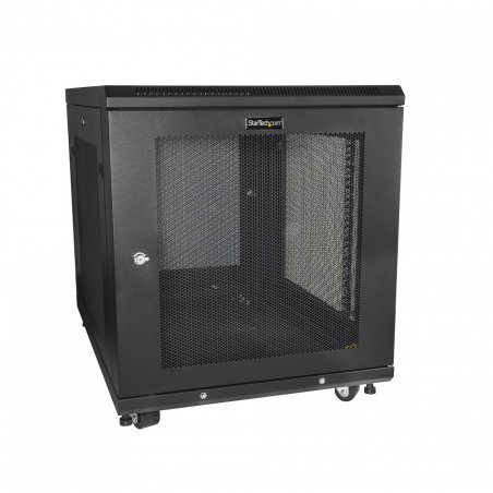 StarTech.com 19in 12U Server Rack Cabinet - 4-Post Adjustable Depth (2" to 30") Network Equipment Rack Enclosure w/Caste