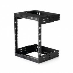 StarTech.com 12U 19" Wall Mount Network Rack - Adjustable Depth 12-20" 2 Post Open Frame Server Room Rack for AV/Data/ I