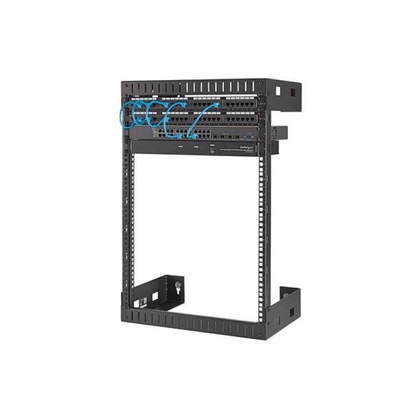StarTech.com 15U 19" Wall Mount Network Rack - 12" Deep 2 Post Open Frame Server Room Rack for Data/AV/IT/Computer Equip