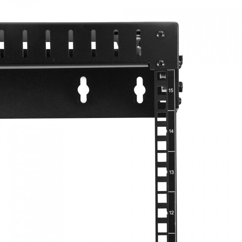 StarTech.com 15U 19" Wall Mount Network Rack - Adjustable Depth 12-20" 2 Post Open Frame Server Room Rack for AV/Data/ I