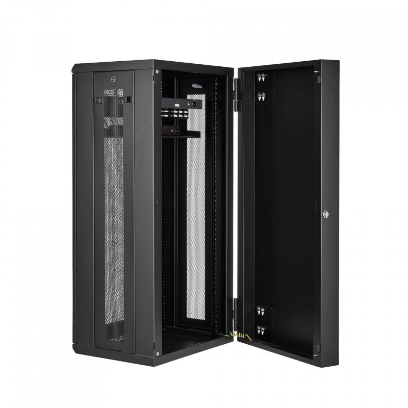 StarTech.com 26U 19" Wall Mount Network Cabinet - 16" Deep Hinged Locking IT Network Switch Depth Enclosure - Assembled 
