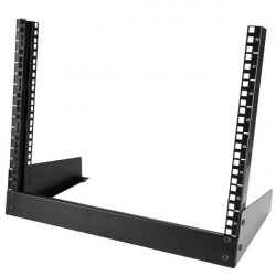 StarTech.com RK8OD Desktop Rack (8 HE - 2 Post Open Frame Rack) Schwarz Schrank - 8U