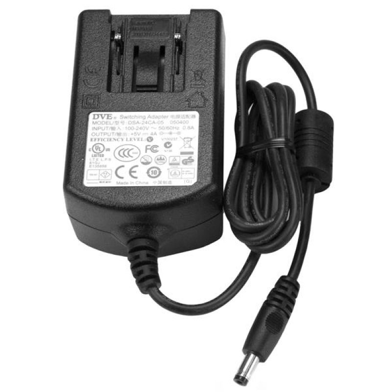 REPLACEMENT OR SPARE 5 VOLT POWER ADAPTER - 5V 4A - C BARREL
