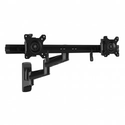WALL MOUNT DUAL MONITOR ARM FOR TWO15-24IN MONITORS ARTICULATING