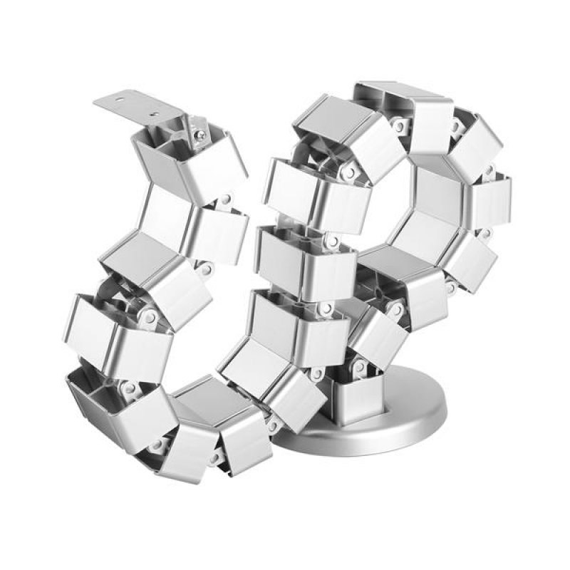 StarTech.com Goulotte passe-câbles avec vertèbres - Gestionnaire de câbles réglable avec quatre conduits et une base