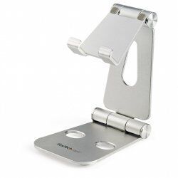 StarTech.com Phone and Tablet Stand - Foldable Universal Mobile Device Holder for Smartphones & Tablets - Adjustable Mul