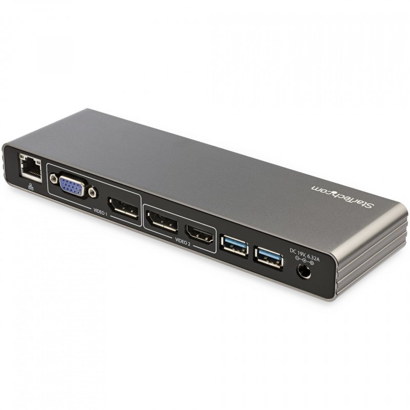 StarTech.com Thunderbolt 3 Dockingstation - Mac & Windows - Dual 4K 60Hz - 85W Power Delivery - Notebook Dock TB3 - DP 