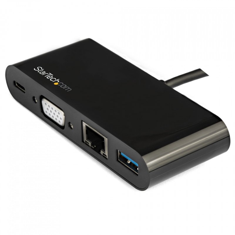 StarTech.com Adaptateur Multiport USB-C - Mini Dock USB-C avec Sortie Vidéo VGA 1080p - Power Delivery Passthrough 60W 