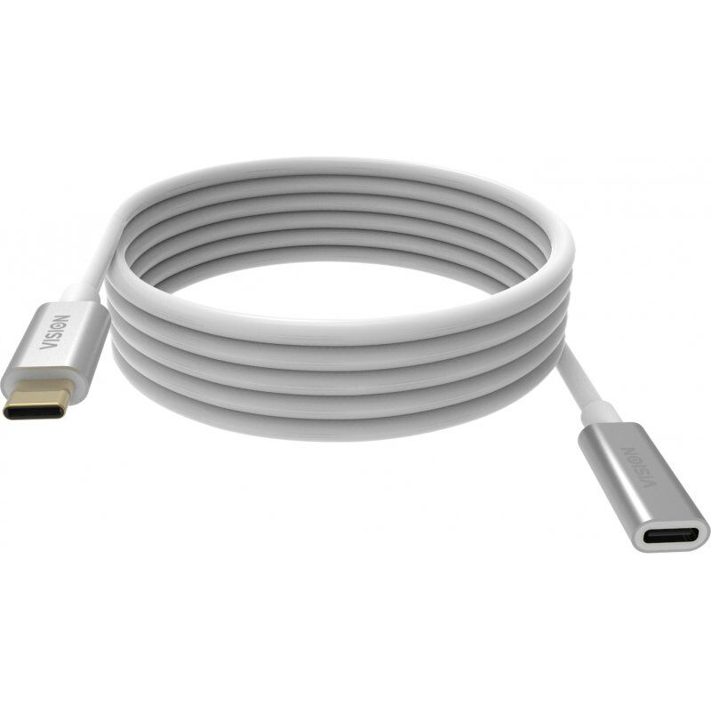 Vision TC 2MUSBCEXT câble USB 2 m USB 3.2 Gen 2 (3.1 Gen 2) USB C Blanc