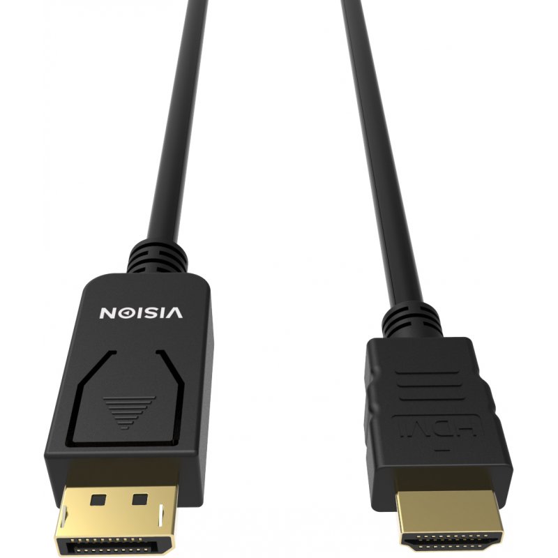 VISION compatible 1m Black DP to HDMI cable