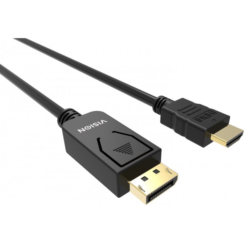 Vision TC 1MDPHDMI/BL video cable adapter 1 m DisplayPort HDMI Type A (Standard) Black