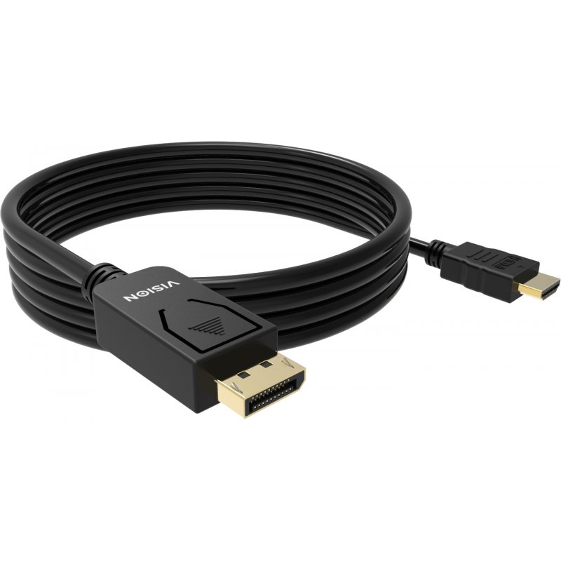 Vision TC 2MDPHDMI/BL video cable adapter 2 m DisplayPort HDMI Type A (Standard) Black