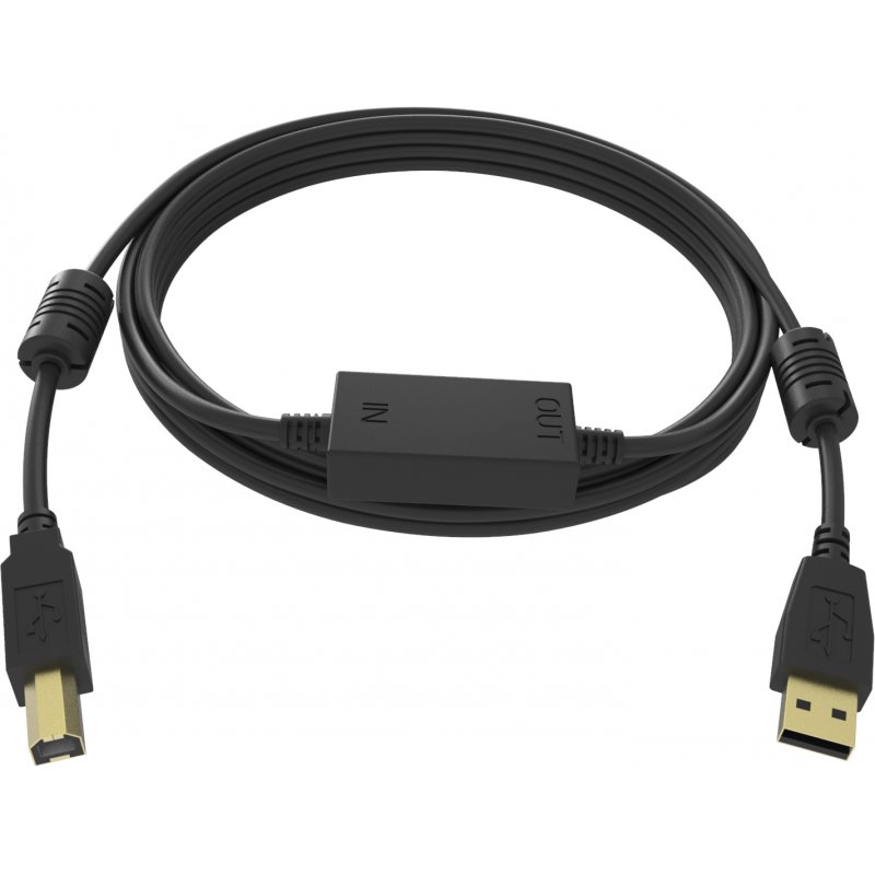 VISION compatible 15m Black USB 2.0 booster cable