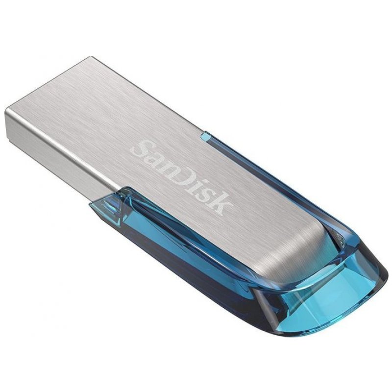 SanDisk Ultra Flair lecteur USB flash 128 Go USB Type-A 3.2 Gen 1 (3.1 Gen 1) Bleu, Argent