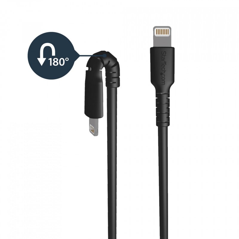 StarTech.com Câble USB-A vers Lightning Noir Robuste 1m - Câble de Charge/Synchronisation de Type A vers Lightning en 