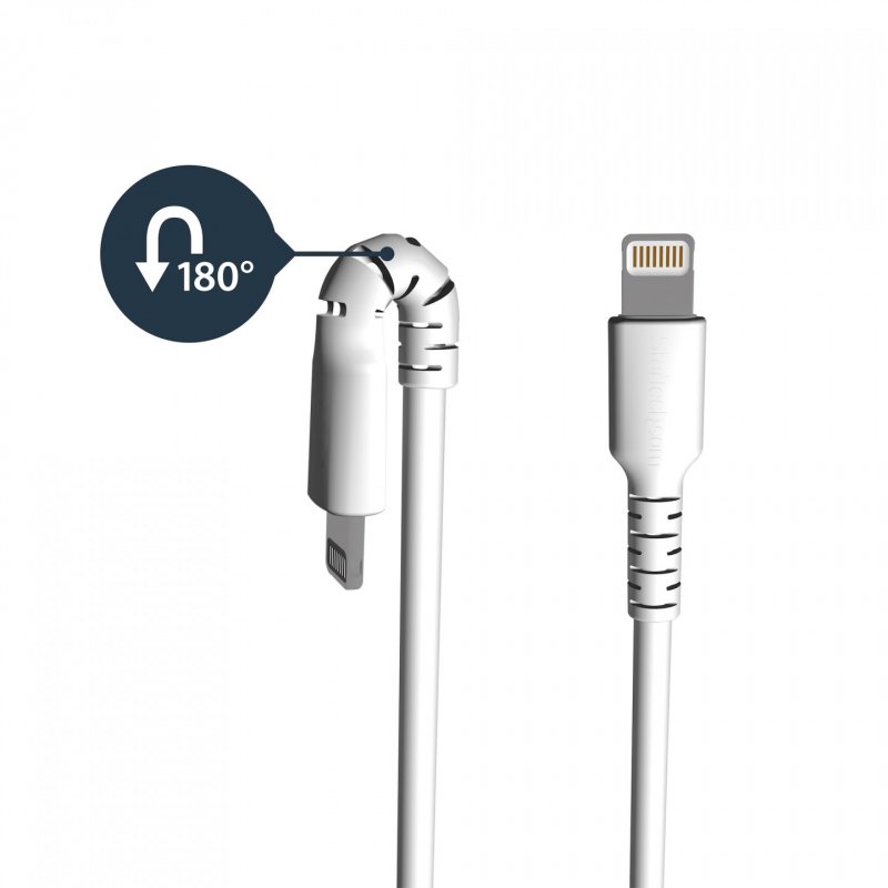.com Câble USB Type-A vers Lightning - renforcé - 1 m - Blanc