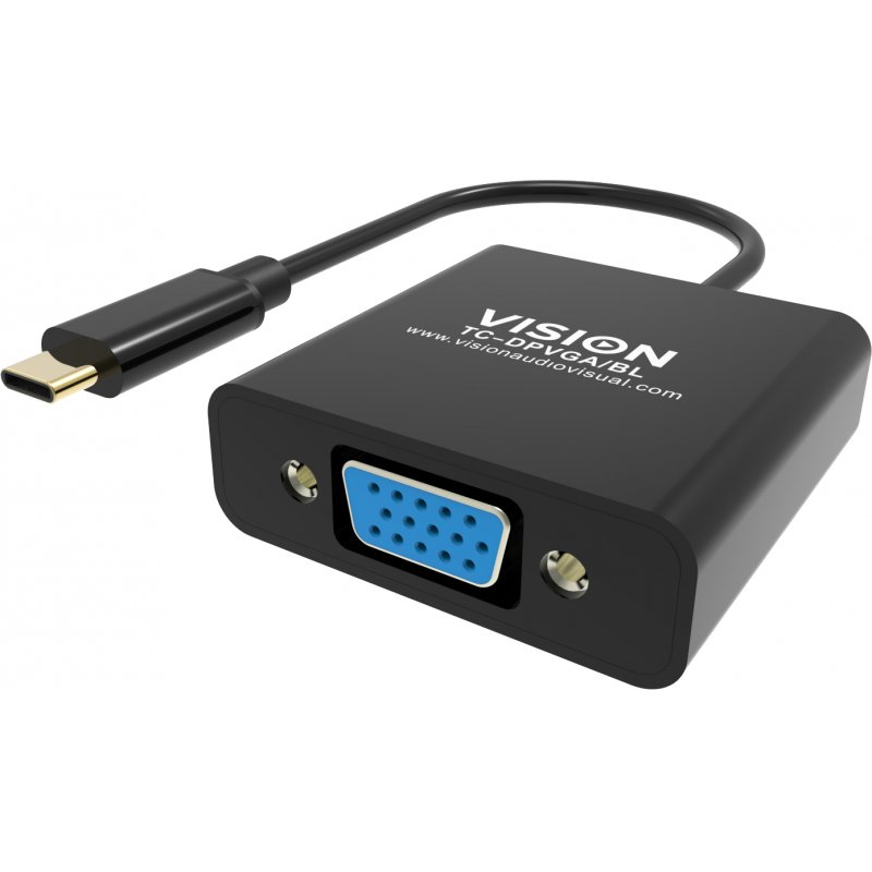 Vision TC-USBCVGA/BL video cable adapter USB Type-C VGA (D-Sub) Black