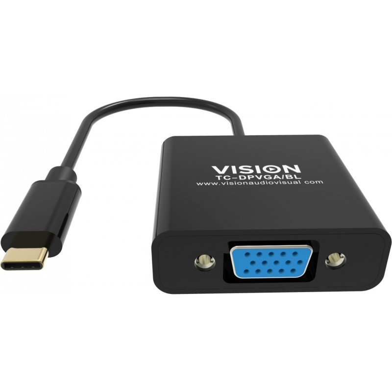 Vision TC-USBCVGA/BL video cable adapter USB Type-C VGA (D-Sub) Black