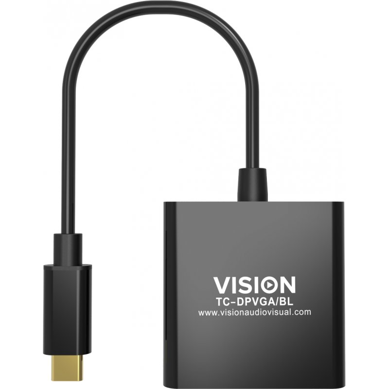 Vision TC-USBCVGA/BL video cable adapter USB Type-C VGA (D-Sub) Black