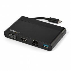 StarTech.com USB C Multiport Adapter with HDMI, VGA, Gigabit Ethernet & USB 3.0 - USB C to 4K HDMI or 1080p VGA Display 