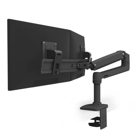LX Desk Dual Direct Arm Matte Black