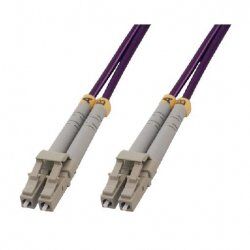 MCL LC/LC câble de fibre optique 1 m OM4 Gris, Violet