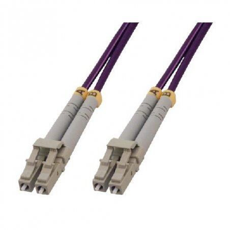 MCL LC/LC fibre optic cable 1 m OM4 Grey, Purple