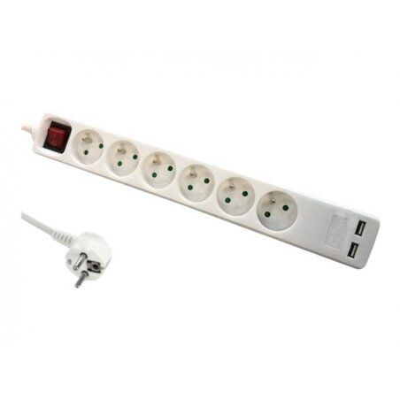 DLH DY-WU2941W power extension 1.4 m 6 AC outlet(s) Indoor White