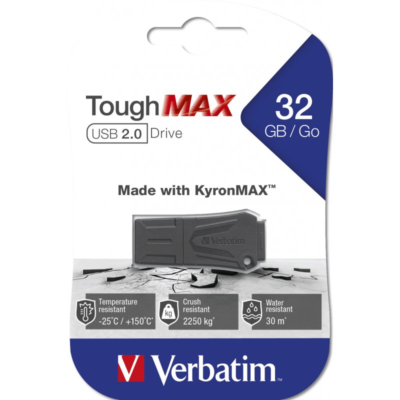Verbatim compatible TOUGHMAX USB 2.0 DRIVE 32GB
