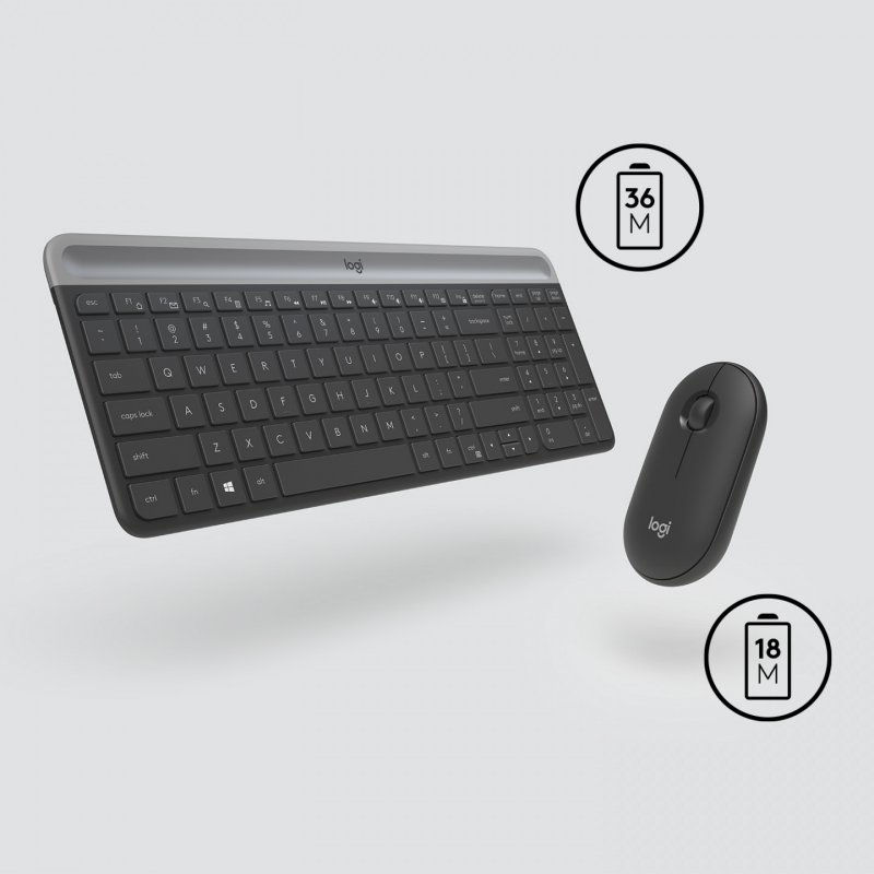 Logitech MK470 clavier Souris incluse RF sans fil QWERTY US International Graphite
