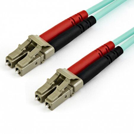 StarTech.com 7m (22ft) LC/UPC to LC/UPC OM3 Multimode Fiber Optic Cable, Full Duplex 50/125µm Zipcord Fiber, 100G Netwo