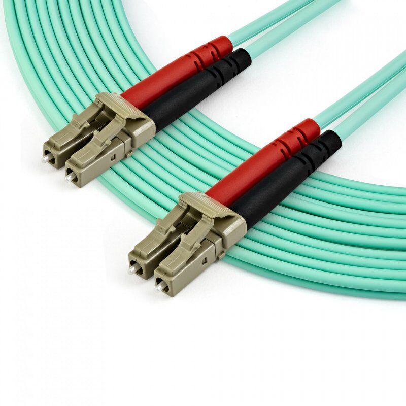 StarTech.com 7m (22ft) LC/UPC to LC/UPC OM3 Multimode Fiber Optic Cable, Full Duplex 50/125µm Zipcord Fiber, 100G Netwo