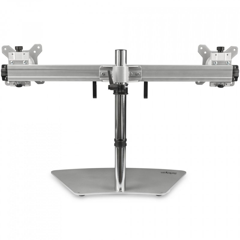 DUAL-MONITOR STAND - HORIZONTAL FOR UP TO 24IN MONITORS - SILVER