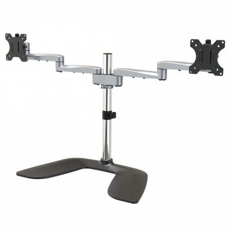 StarTech.com Dual Monitor Stand - Ergonomic Desktop Monitor Stand for up to 32" VESA Displays - Free-Standing Articulati