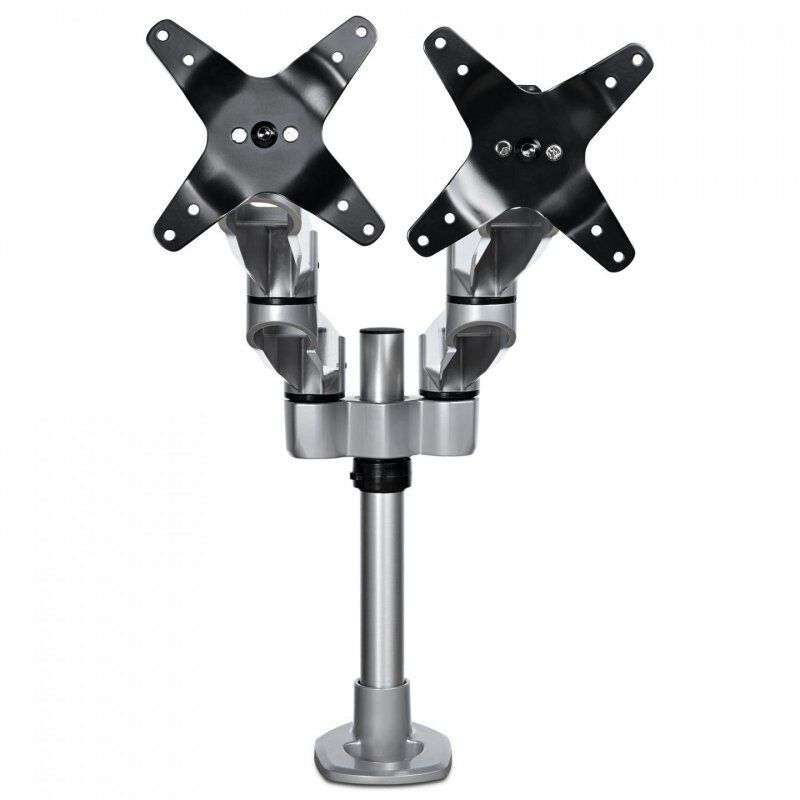 StarTech.com Desk Mount Dual Monitor Arm - Premium Articulating Monitor Arm - up to 30” VESA Mount Displays - Height A