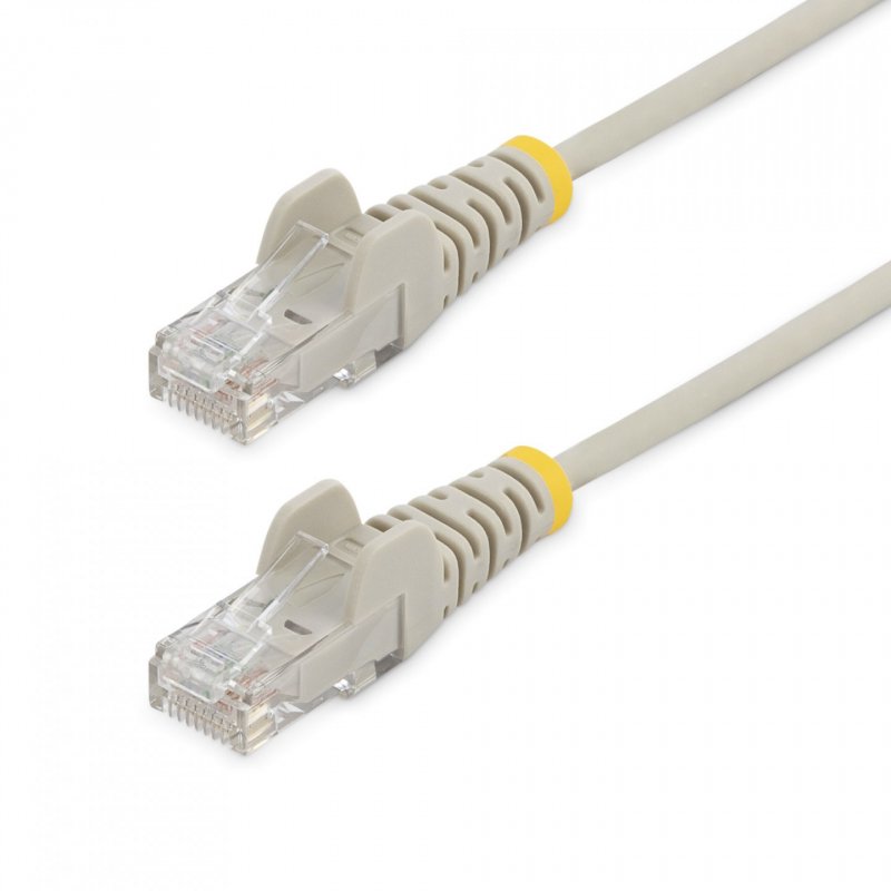 2M SLIM CAT6 CABLE - GREY SNAGLESS - 28 AWG COPPER WIRE