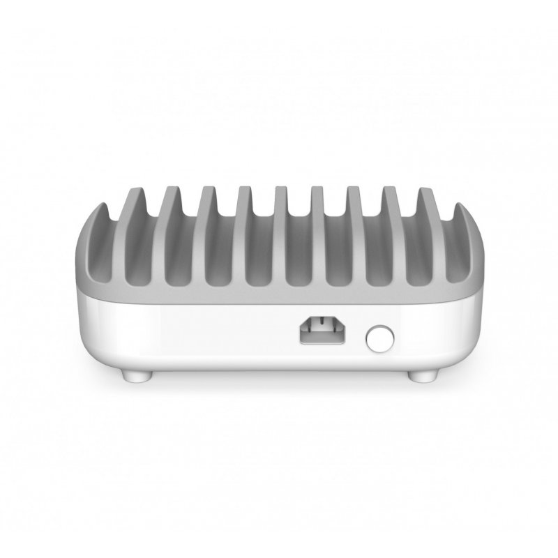 10 Port USB Charg Dock station WHT UK