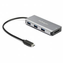 StarTech.com Hub USB-C à 3 Ports avec Lecteur de Carte SD - 3 x USB-A & 1 x Slot SD - Mini Hub USB 3.2 Gen 2 (10Gbps) T