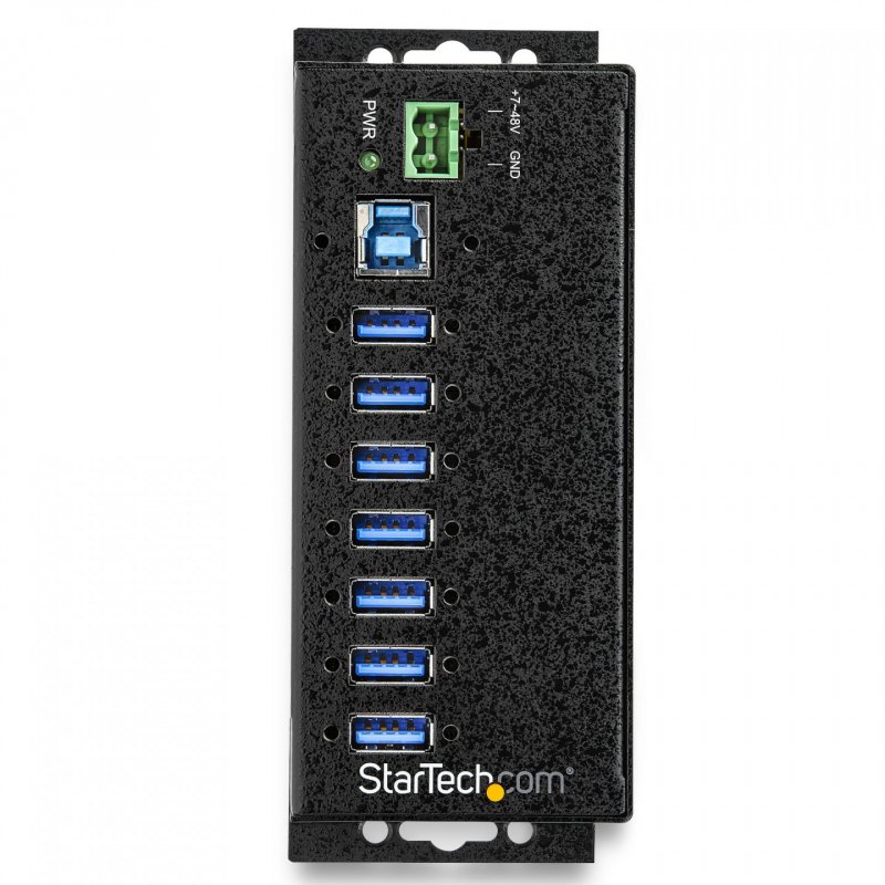 StarTech.com Hub USB 3.0 à 7 ports avec adaptateur d'alimentation - Concentrateur USB-A industriel en métal avec prote