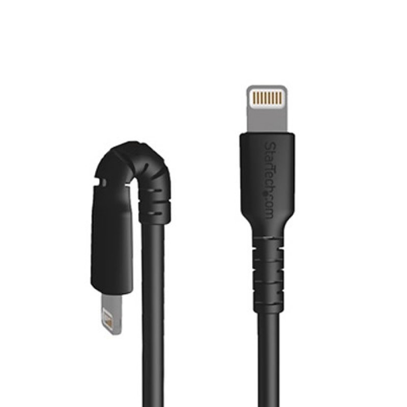 StarTech.com 3 foot (1m) Durable Black USB-C to Lightning Cable - Heavy Duty Rugged Aramid Fiber USB Type C to Lightning