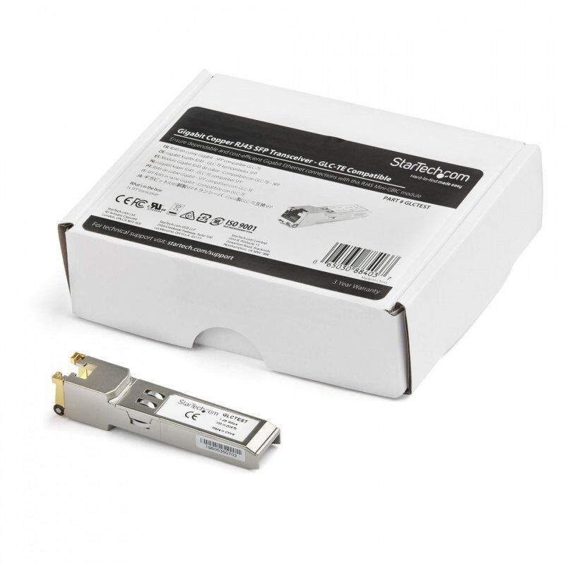 StarTech.com Cisco GLC-TE Compatible Module - 1000BASE-T Copper Industrial Gigabit Ethernet Transceiver - SFP to RJ45 Ca
