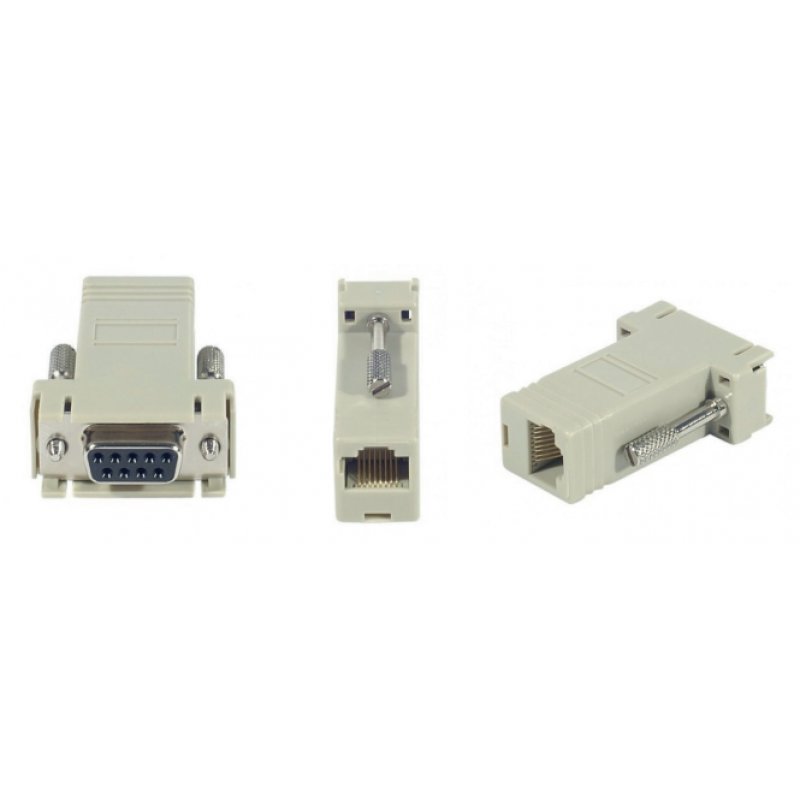 Uniformatic 14204 câble vidéo et adaptateur RJ-45 D-Sub (DB-9) Gris