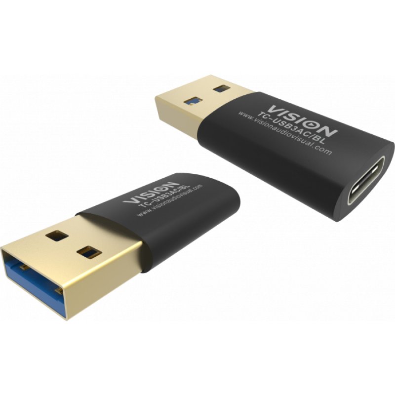 VISION compatible USB-3.0A F to USB-C M Adaptor